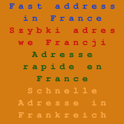 Fast address in France